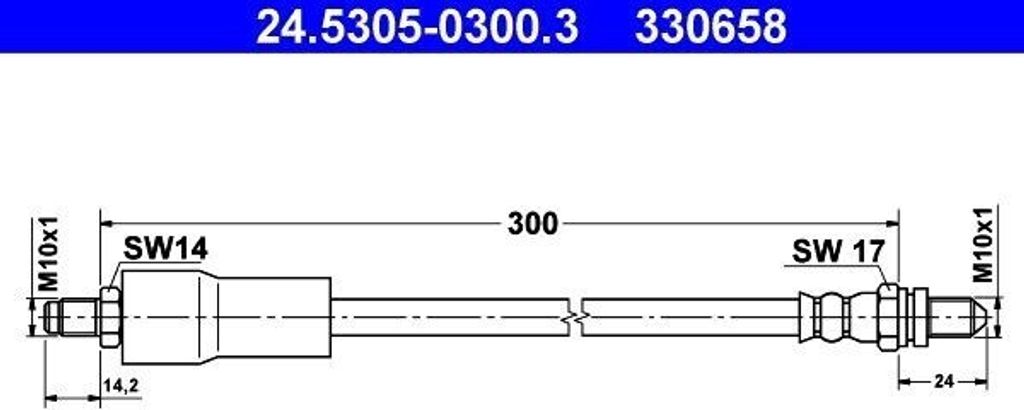 ATE 24.5305-0300.3 - OE 7402895 Bremsschlauch für Escort VI, Escort VII