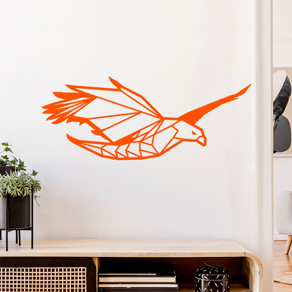 Adler Raubvogel Polygon Wandtattoo Wandaufkleber Wall Sticker - Dekoration, Küche, Wohnzimmer, Schlafzimmer, Badezimmer