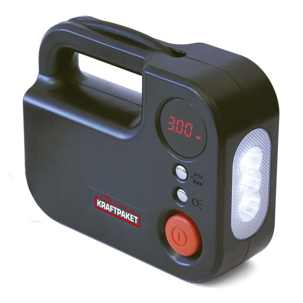 Dino KRAFTPAKET Druckluft Kompressor 12V Luftkompressor Minikompressor Luftpumpe