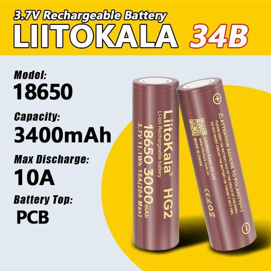 1-16 Stücke LiitoKala 3 7 V 18650 HG2 3000 Mah Lithium-Akkus Kontinuierliche