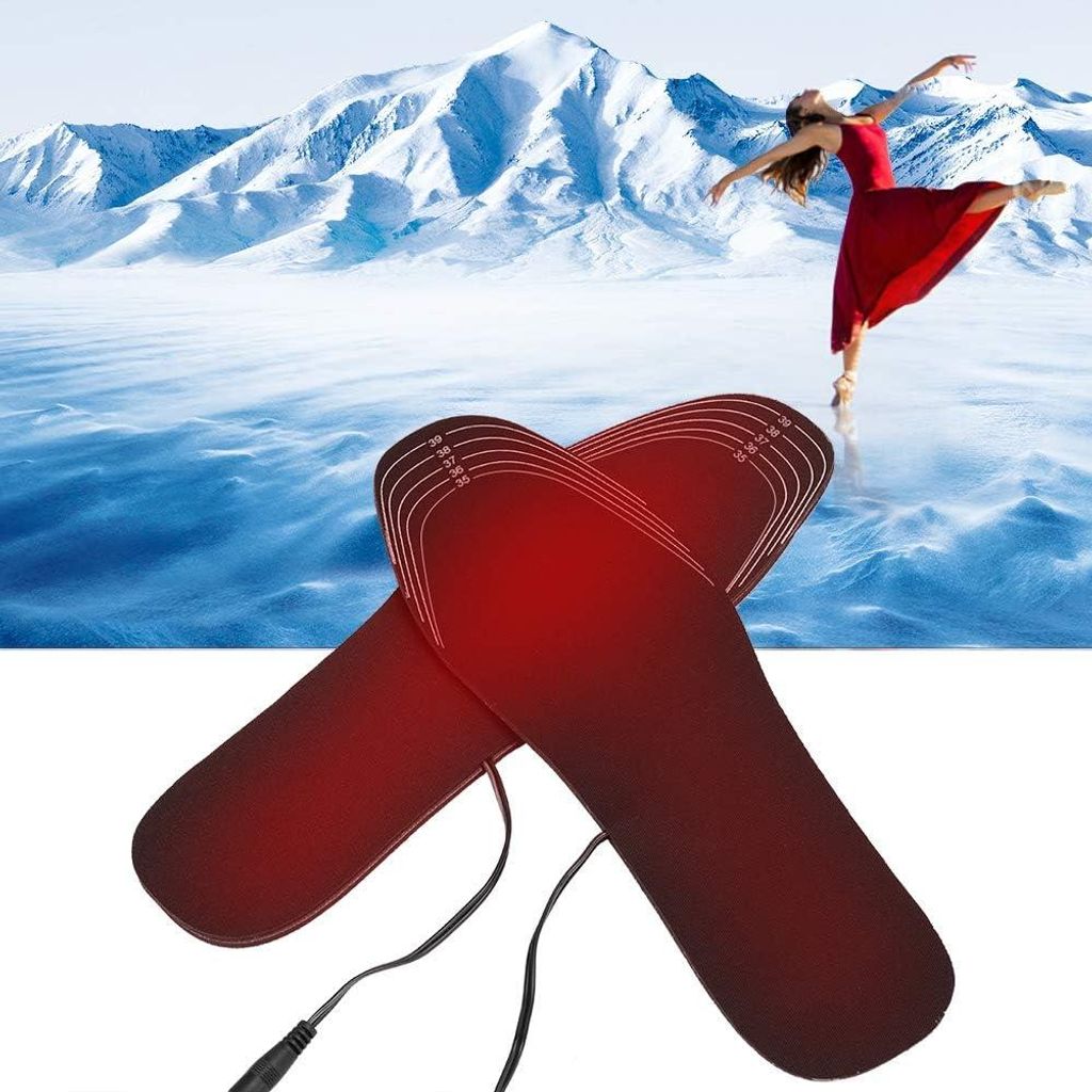 USB beheizbare Schuheinlagen 40–45, zuschneidbar, 40–50 °C, EVA, dünn & bequem für Winter & Outdoor - HotInsoles
