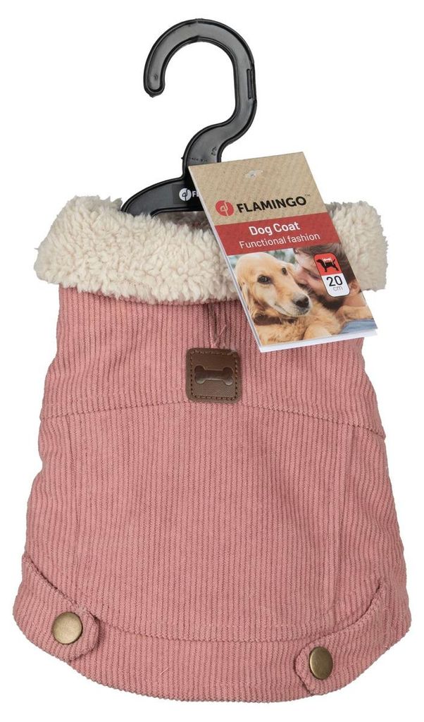 Flamingo Hundemantel Endor rosa, Rückenlänge: 20 cm