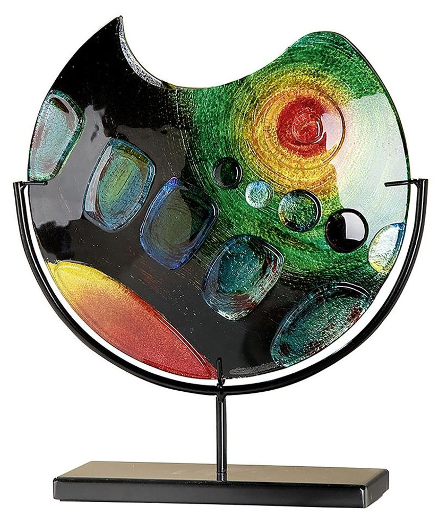 Casablanca by Gilde  Glasart runde Dekovase auf Ständer Produktbild 