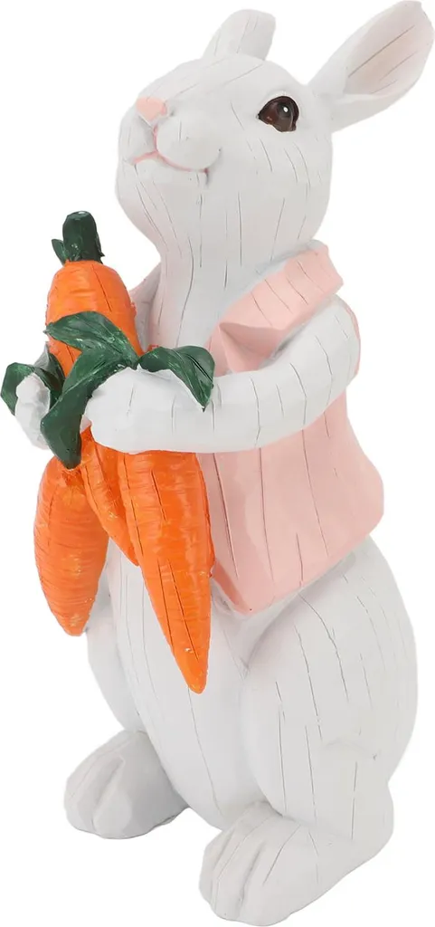 Statue de Lapin Décorative en Résine Style Ancien pour Fêtes de Pâques
