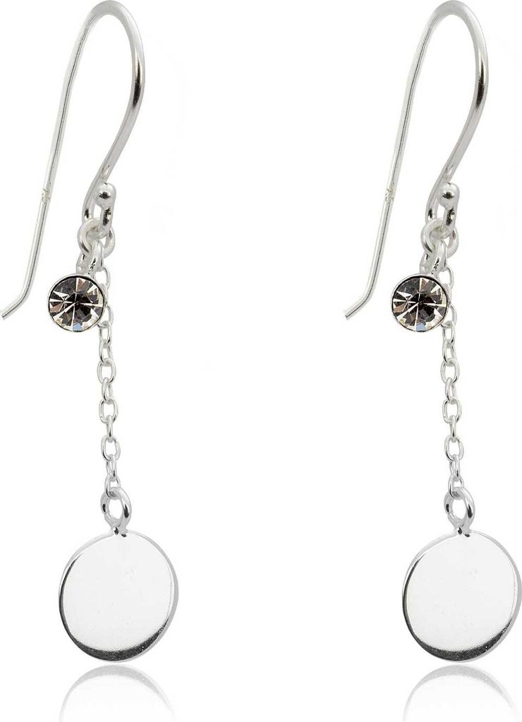 925 Sterling Silber Ohrhaken Ohrhänger Kreis mit Zirkonia