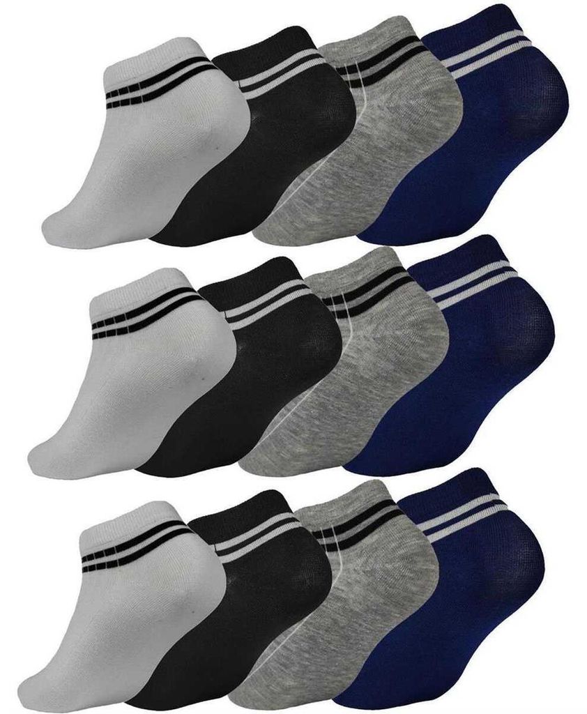 12 Paar Damen Sneaker Socken mit Muster Baumwolle, 12 Paar, Produktbild 