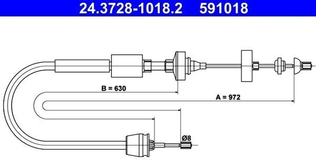 Câble d'embrayage renforcé ATE pour Megane I - Qualité OE 7700843206