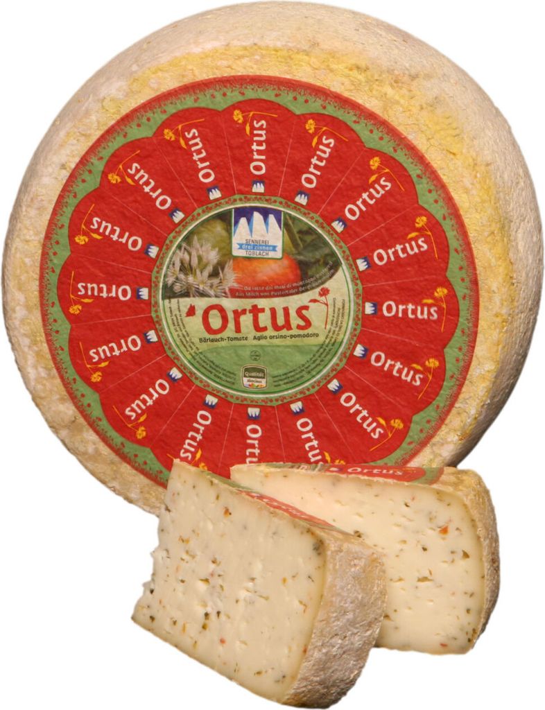 Tomaten-Bärlauchkäse Ortus Senn. Drei Zinnen ca. 500 gr.