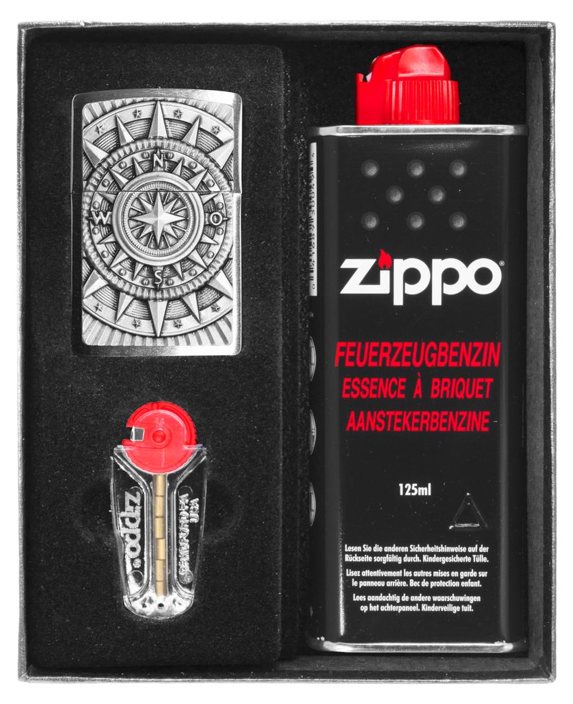 Sada zapaľovačov ZIPPO COMPASS EMBLEM dar No1 Obrázok produktu 