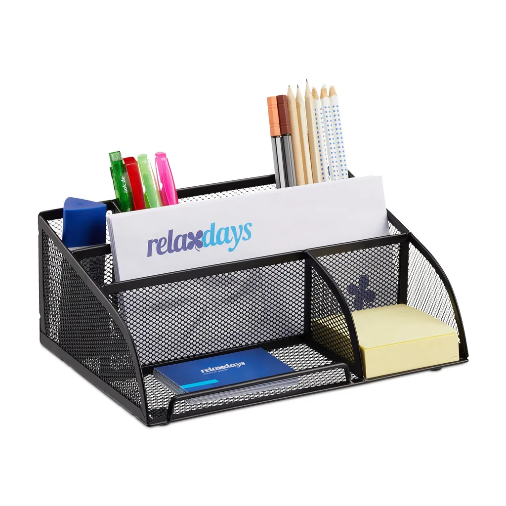 relaxdays 10022480_46 relaxdays Schreibtisch-Organizer schwarz