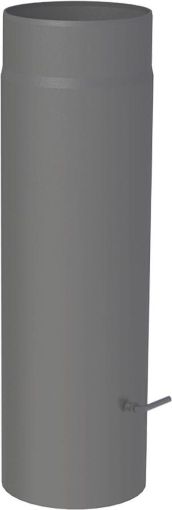 Ø 200 mm Ofenrohr 50 cm - mit Drosselklappe - gussgrau