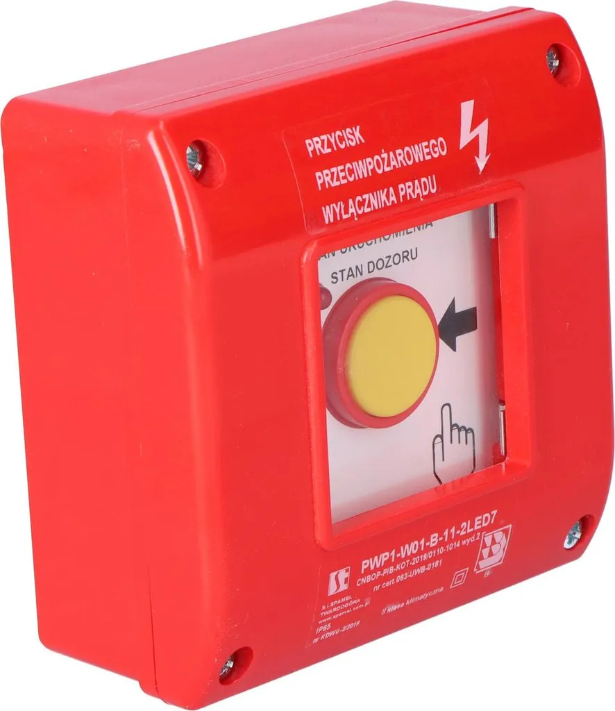Interrupteur PPOŻ PWP1-W01-B : Signalisation LED et Coupure Haute