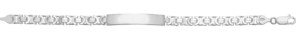 Bracelet Maille Royale pour Femme en Argent Massif 925, Largeur 6mm