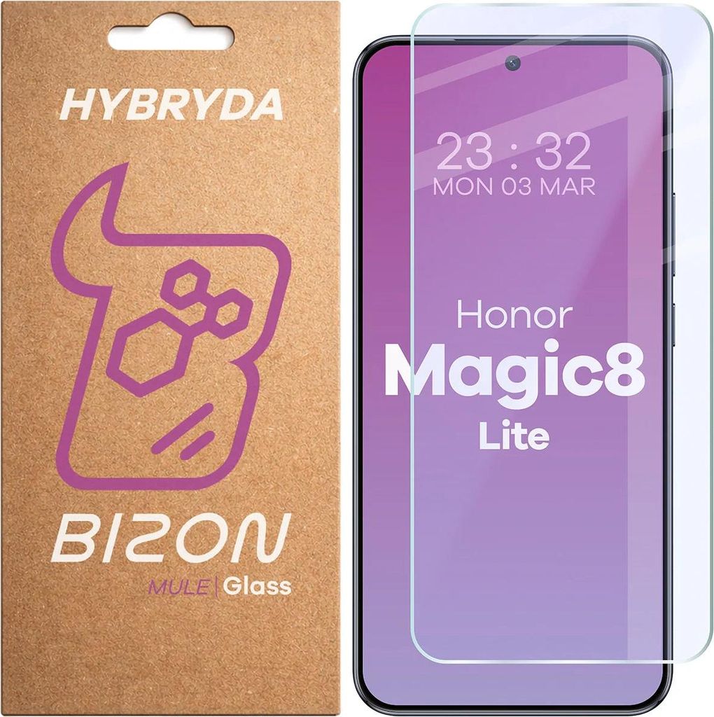 Flexibles Hybridglas für Honor Magic8 Lite, Bizon Glass Mule