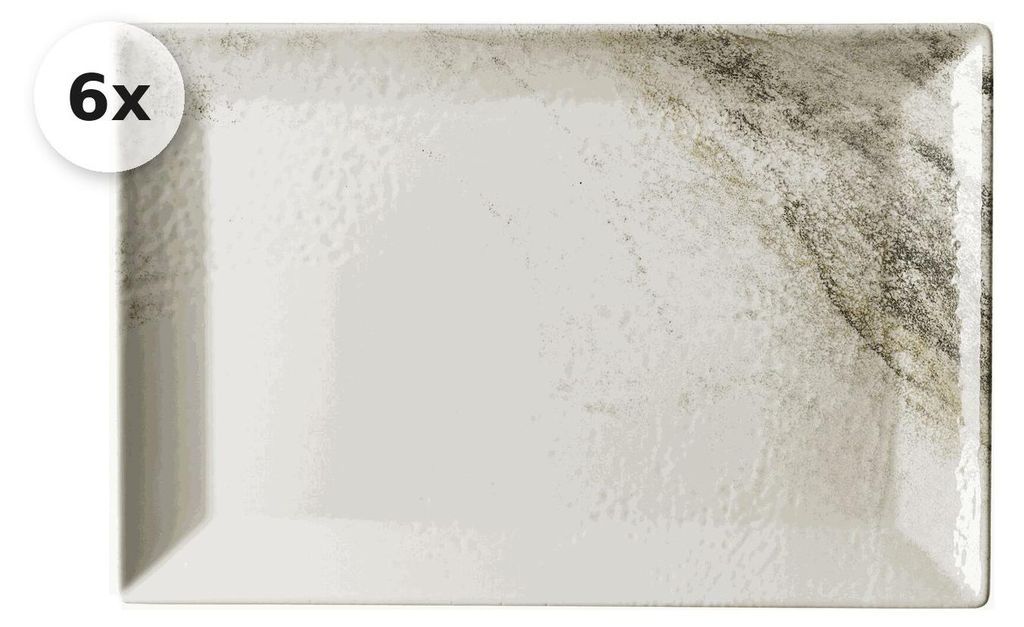 Servierplatte 30x20cm 6er Set Arezzo Produktbild 