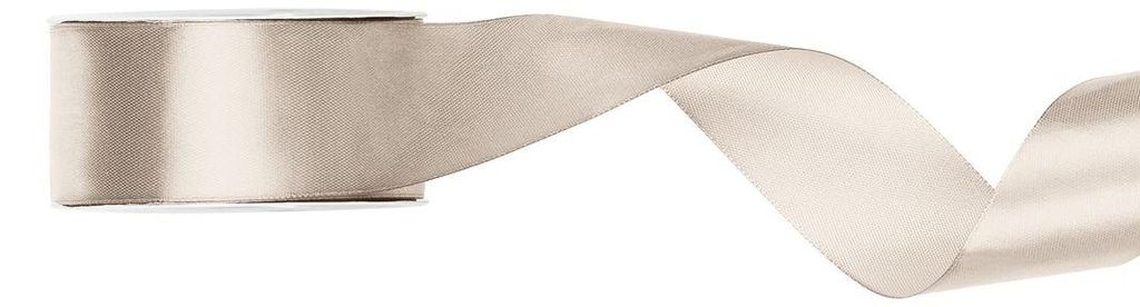 Ruban cadeau en satin blanc crème 25m 25mm de large Image du produit 