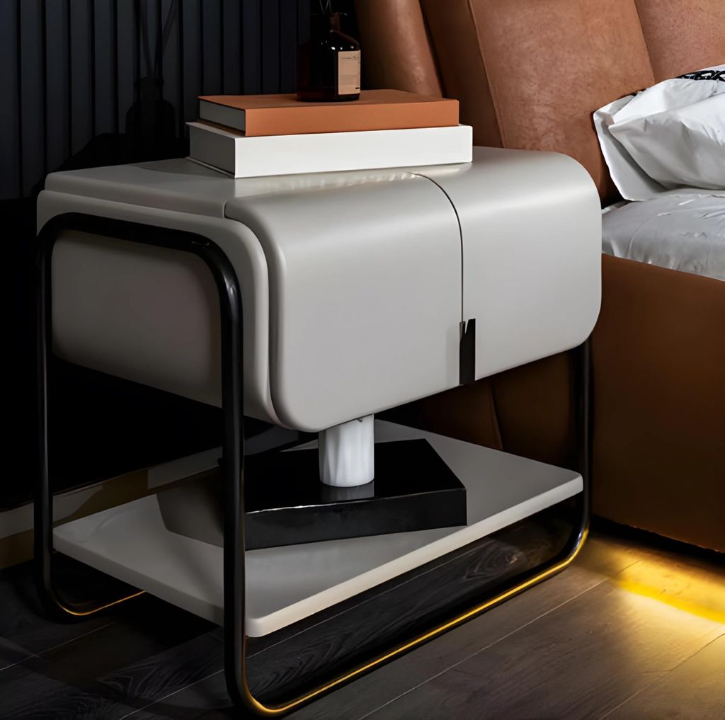 Komplette Schlafzimmer Bett Doppelbett Nachttische Braun Schrank 4tlg