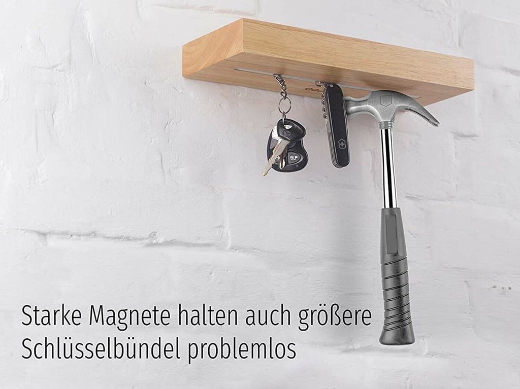 Schlüsselbrett mit Ablage Schlüsselhalter Magnetisch Flur Produktbild 4