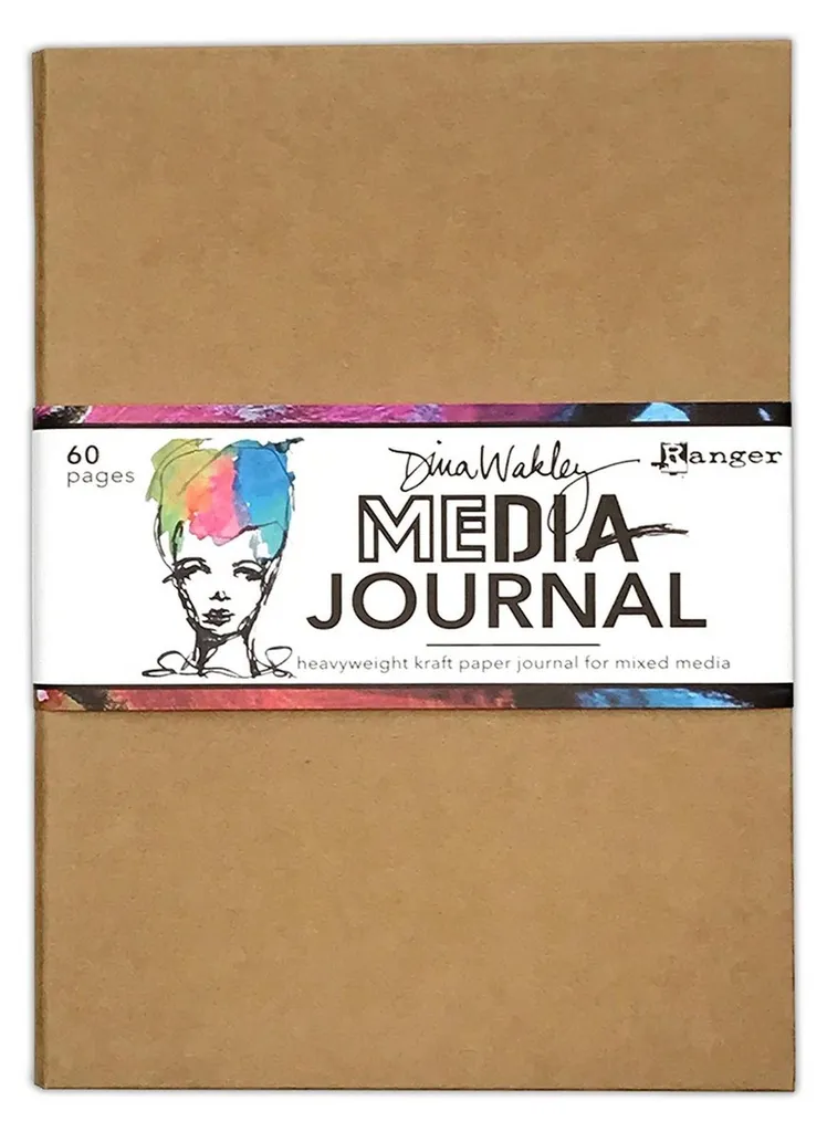 Grand Journal Kraft Dina Wakley Ranger : Carnet Mixed Media 20x25cm
