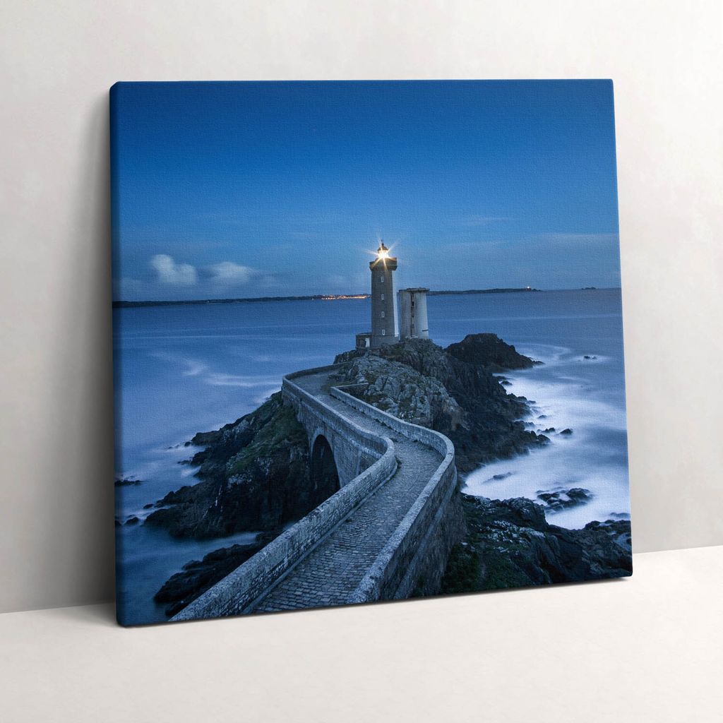 The road to the lighthouse – Leinwandbild Wandbild – 60x60 cm – Leinwandbilder – Wandbilder – Schlafzimmer – Flur