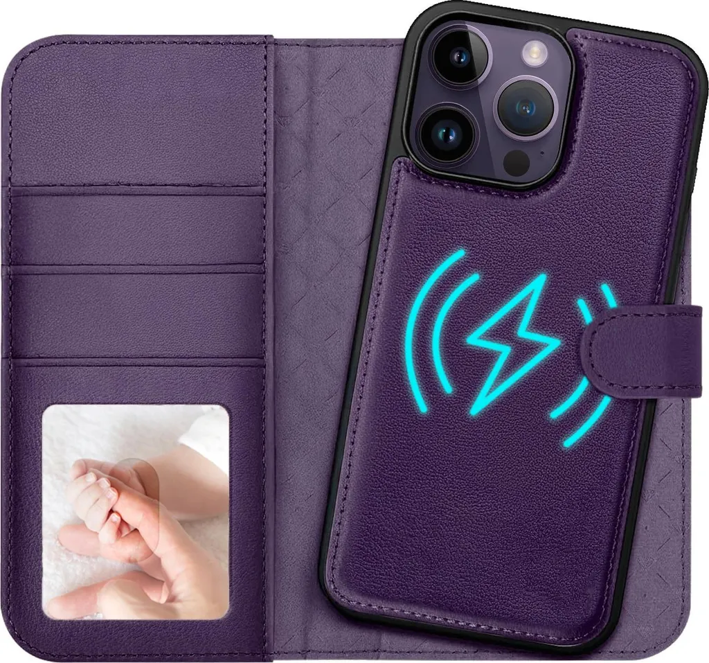 Custodia iPhone 14 Pro MagSafe Wallet: 2in1 Staccabile con Finestra Foto
