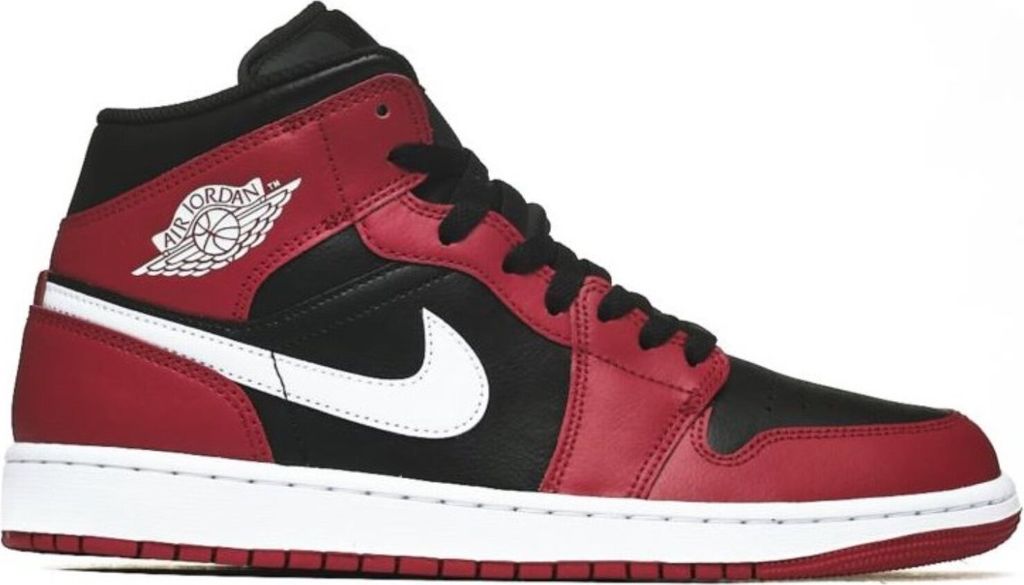 Nike Air Jordan 1 Mid "Gym Red" Schwarz/Rot, Größe: 40,5