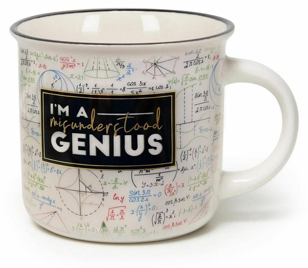 Legami Cup-Puccino Mug Genius I M A Genius, Kaffeetasse, Tasse, Becher, New Bone China, 350 ml, CUP0064