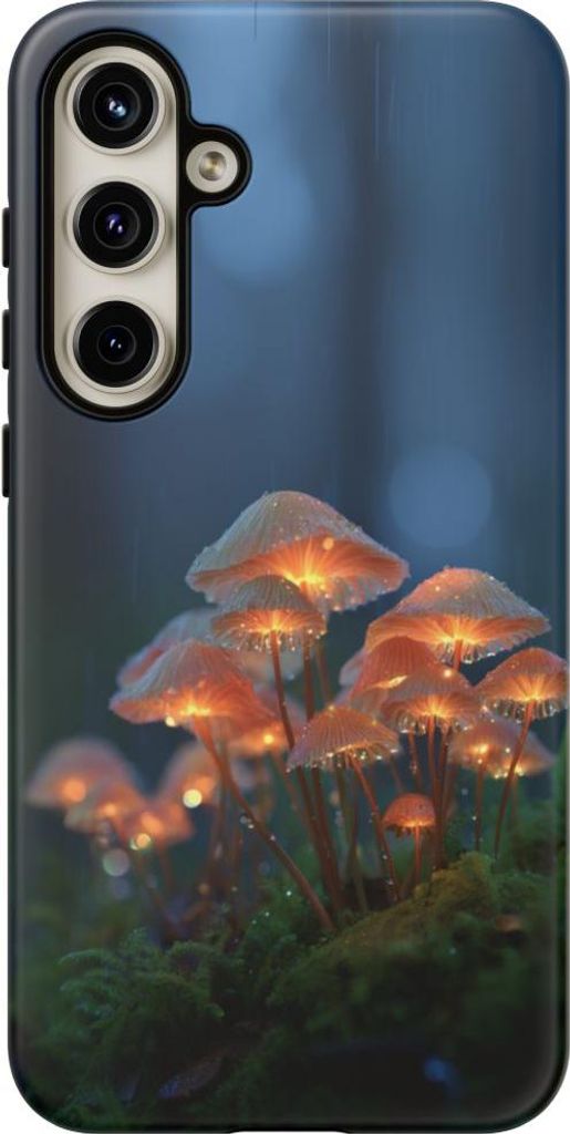 Leuchtende Pilze im Regenwald – Hülle Kompatibel mit Galaxy S24 Plus