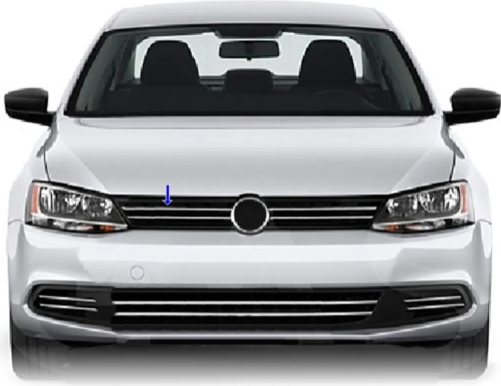 KS1232 Baguette Calandre Inox Chrome pour Jetta IV 2011+ (Anti-rouille)