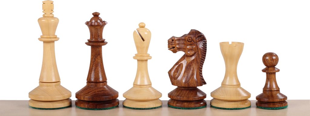 BLACKMORE Schachfiguren aus Akazie/Buchsbaum, 9,5 cm