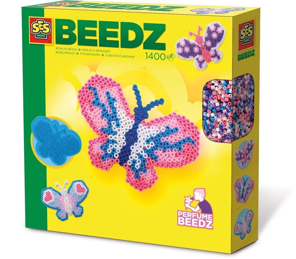 SES Creative Bügelperlenset duftende Schmetterlinge, 1400 Produktbild 