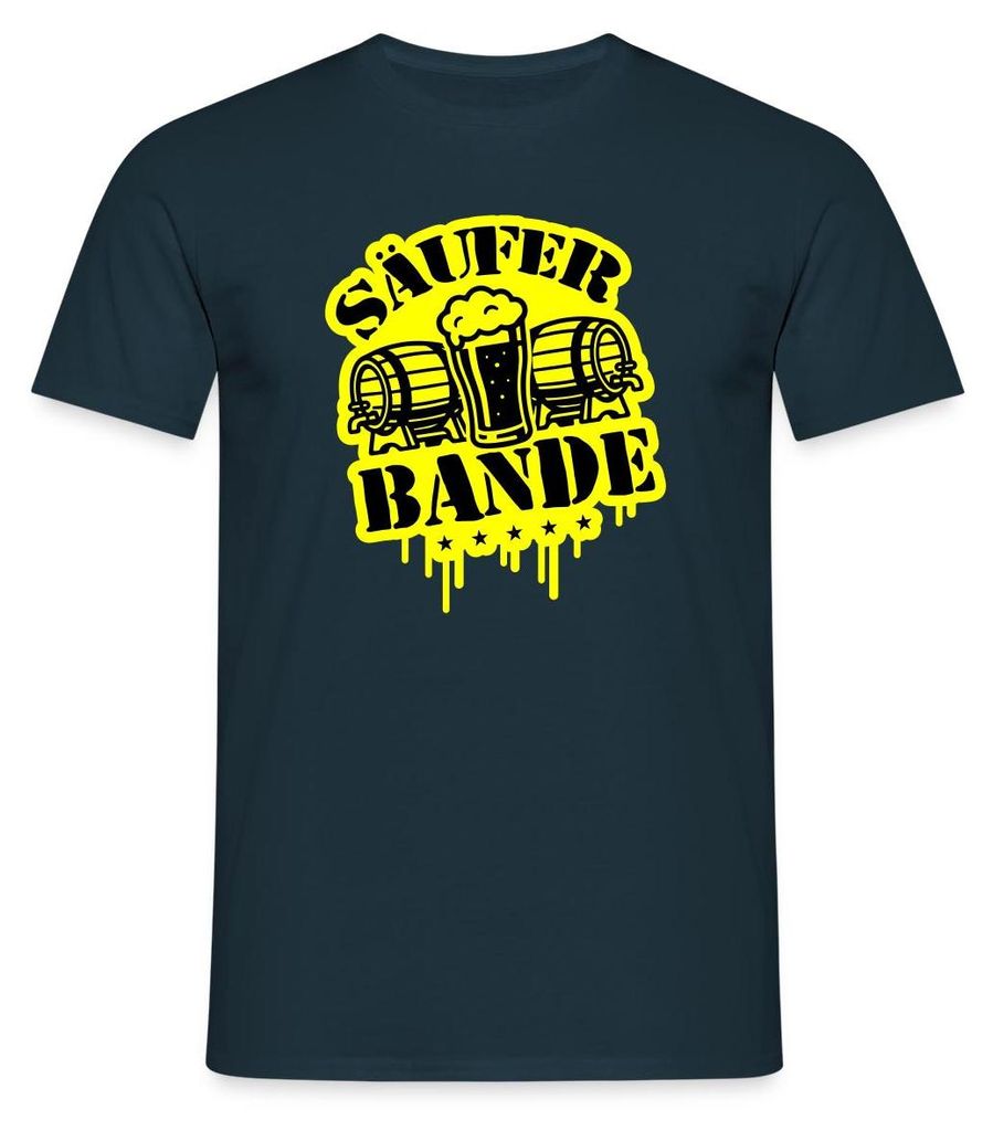 Spreadshirt JGA Männer | Säuferbande Männer T-Shirt, XXL, Navy
