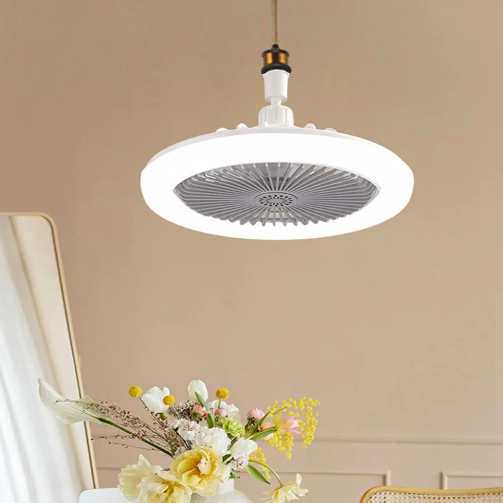 Ventilatore Smart da Soffitto E27 Grigio - Luce 30W Dimmerabile LED - 8