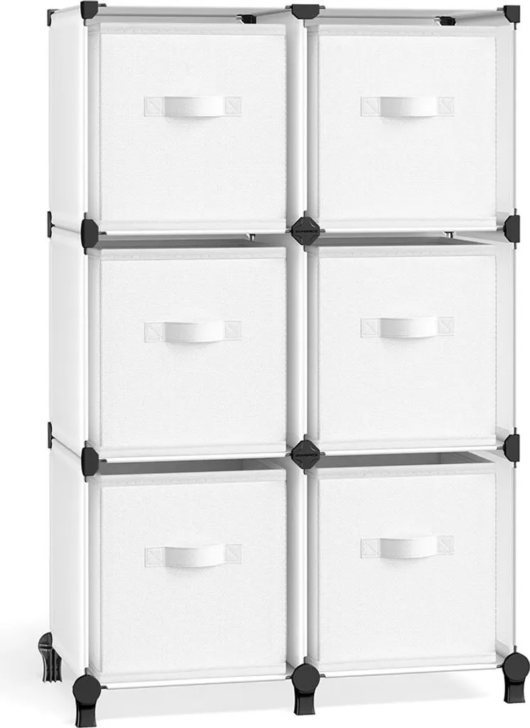 Gagnez de la place avec cette étagère 6 cases et ses boîtes de tri DIY