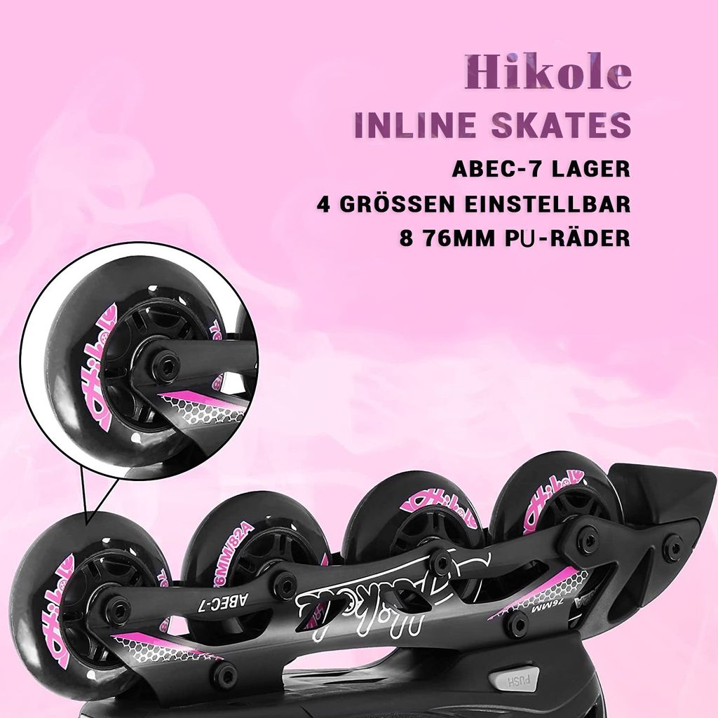 Hikole Inline Skates Kinder, Verstellbare Inliner, ABEC-7 Produktbild 6