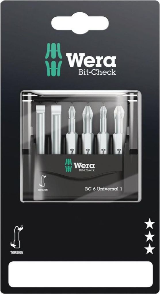 Wera Bit-Check 6 Universal 1 SB, 6-teilig
