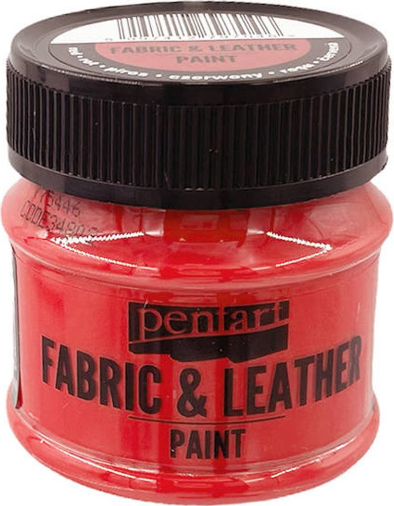 PENTART - Farbe für Textil und Leder - rot 50 ml