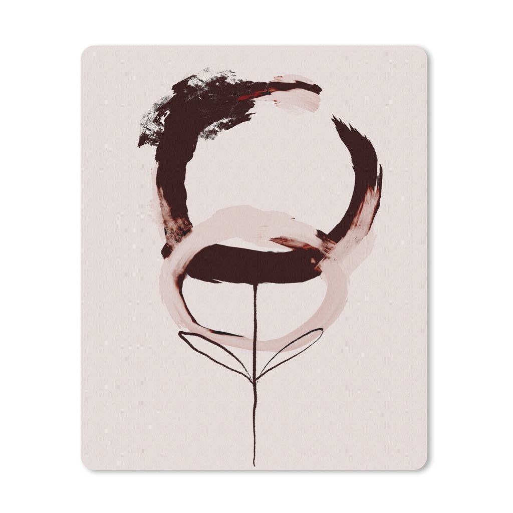 MuchoWow Mauspad Mousepad Abstrakt - Blume - Kaffee - Pastell 30x40 cm - Mousepads - Maus Mat - Pad - Mausunterlage - Mausmatten