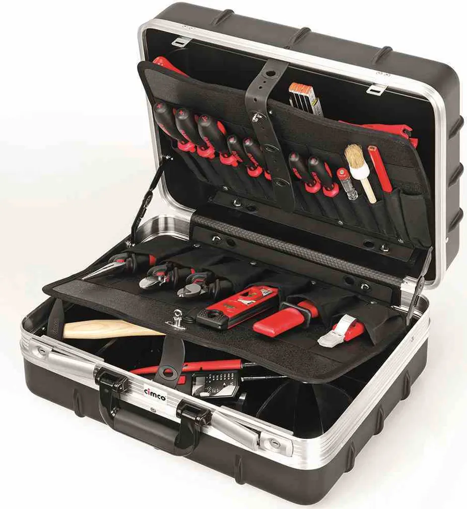Set de 23 outils Cimco avec coffret rigide grand format 455x395x205 mm noir