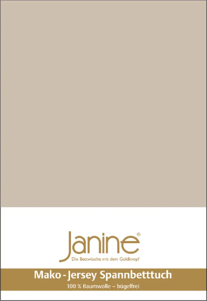 Drap-housse en maille Mako-Feinjersey 200x200 cm en pur coton coloris naturel