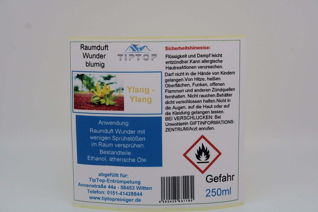 Raumduft-Wunder - 250ml - blumig - mehrere Duftnoten zur Auswahl – Ylang