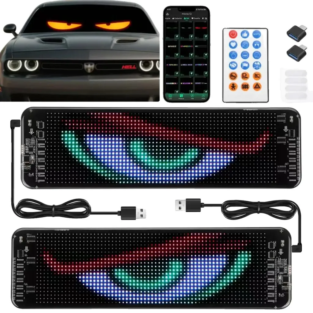 Écran LED de voiture 20x64 pixels à double affichage haute résolution