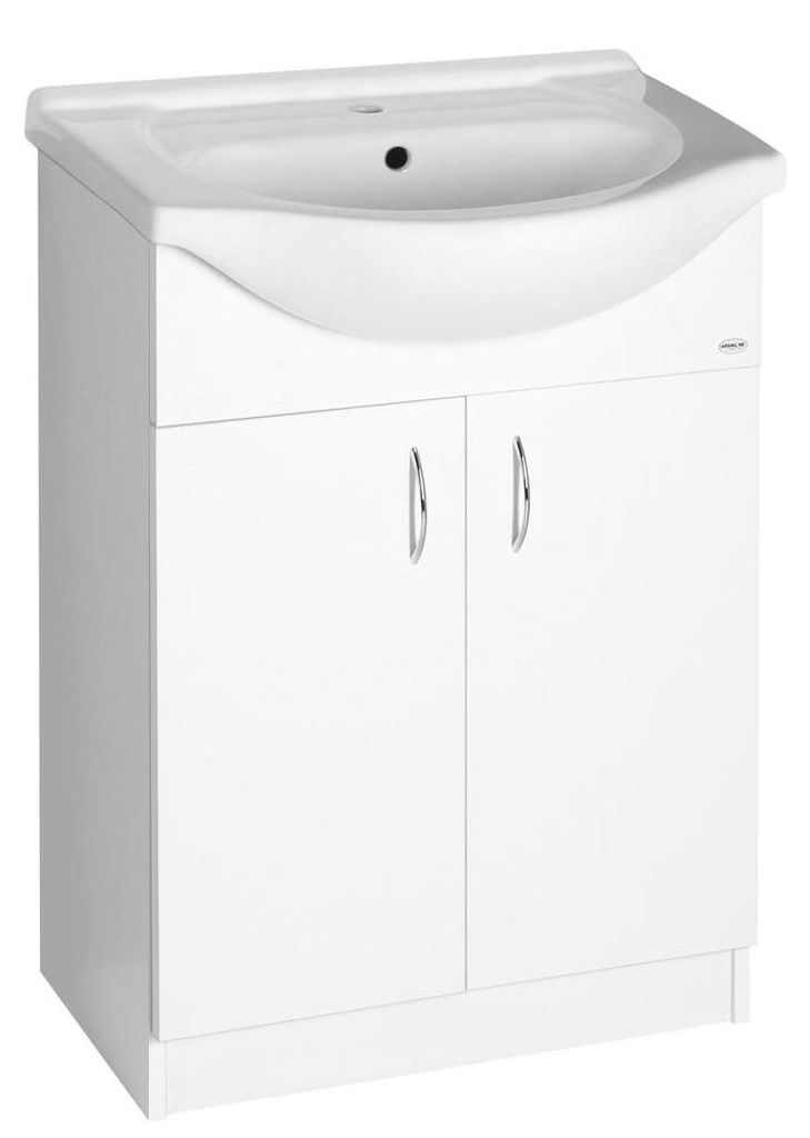 Aqualine SIMPLEX ECO 65 wastafelonderkast met wastafel, Productafbeelding 