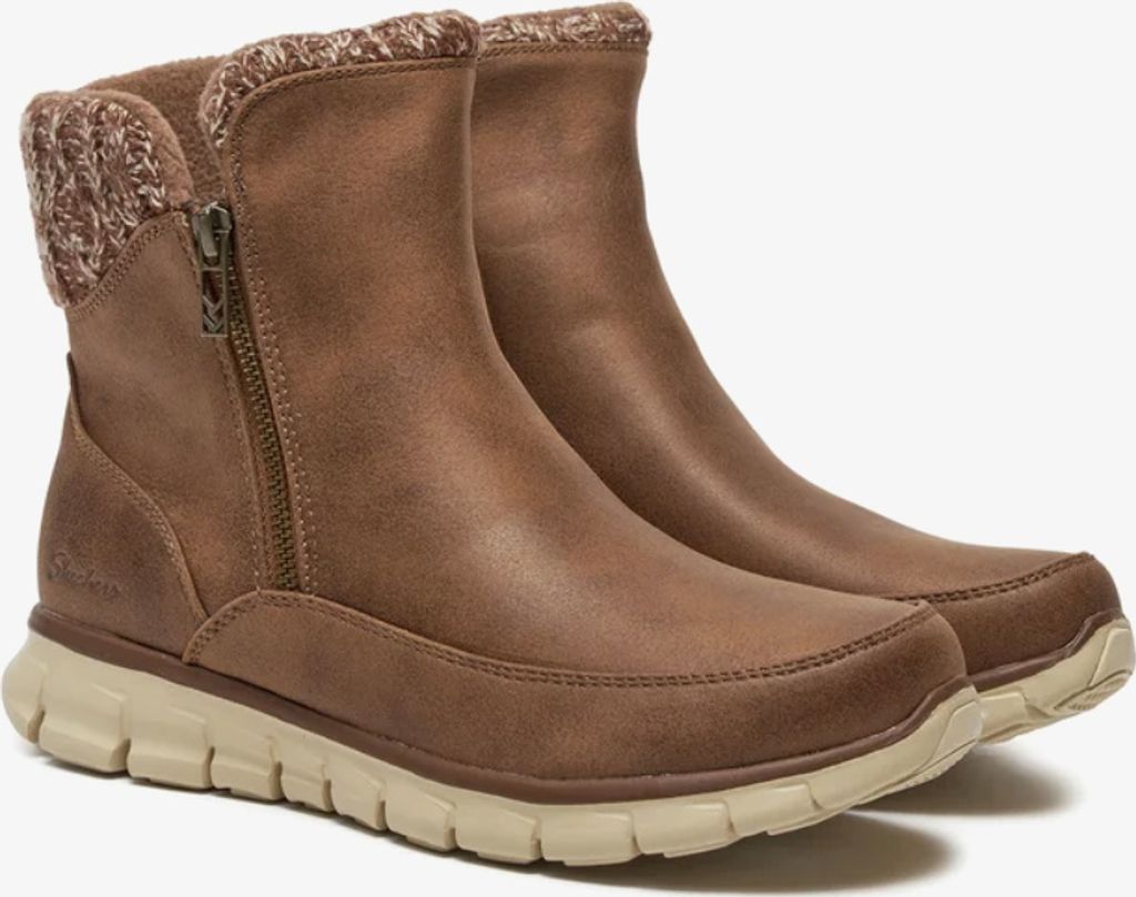 Flache Damenstiefel SKECHERS SYNERGY LOVELY COLLAB braun 38 Produktbild 