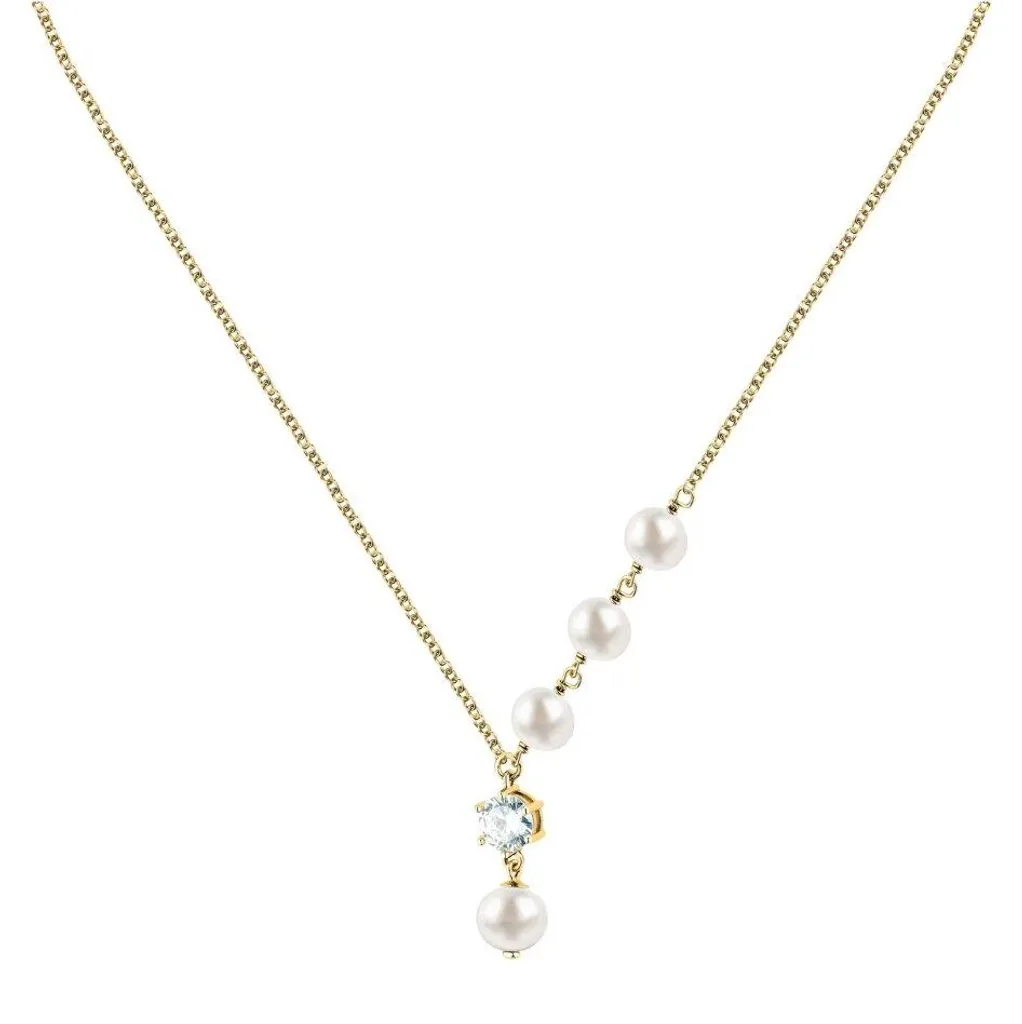 Collier Perles Véritables et Zircone SXU56 en Argent - Éclat Durable