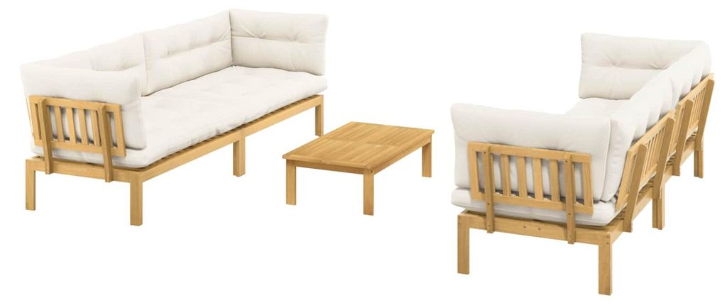 5 Stück Garten Pallet Sofa Einheiten Massivholz Akazie