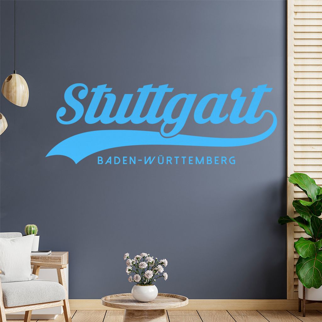 Stuttgart Baden-Württemberg Wandtattoo Wandaufkleber Wall Sticker - Dekoration, Küche, Wohnzimmer, Schlafzimmer, Badezimmer