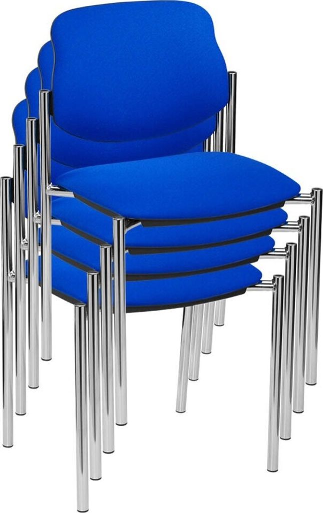 Nowy Styl 4 Besucherstühle blau