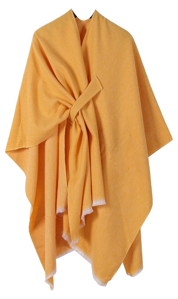 Kaschmirimitat-Umhang, einfarbig, winddicht, weich, warm, Damenschal, Jacke, Herbst-Winter-Schal