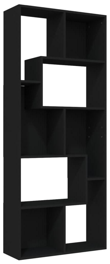vidaXL Bücherregal Schwarz 67x24x161 cm Holzwerkstoff Produktbild 